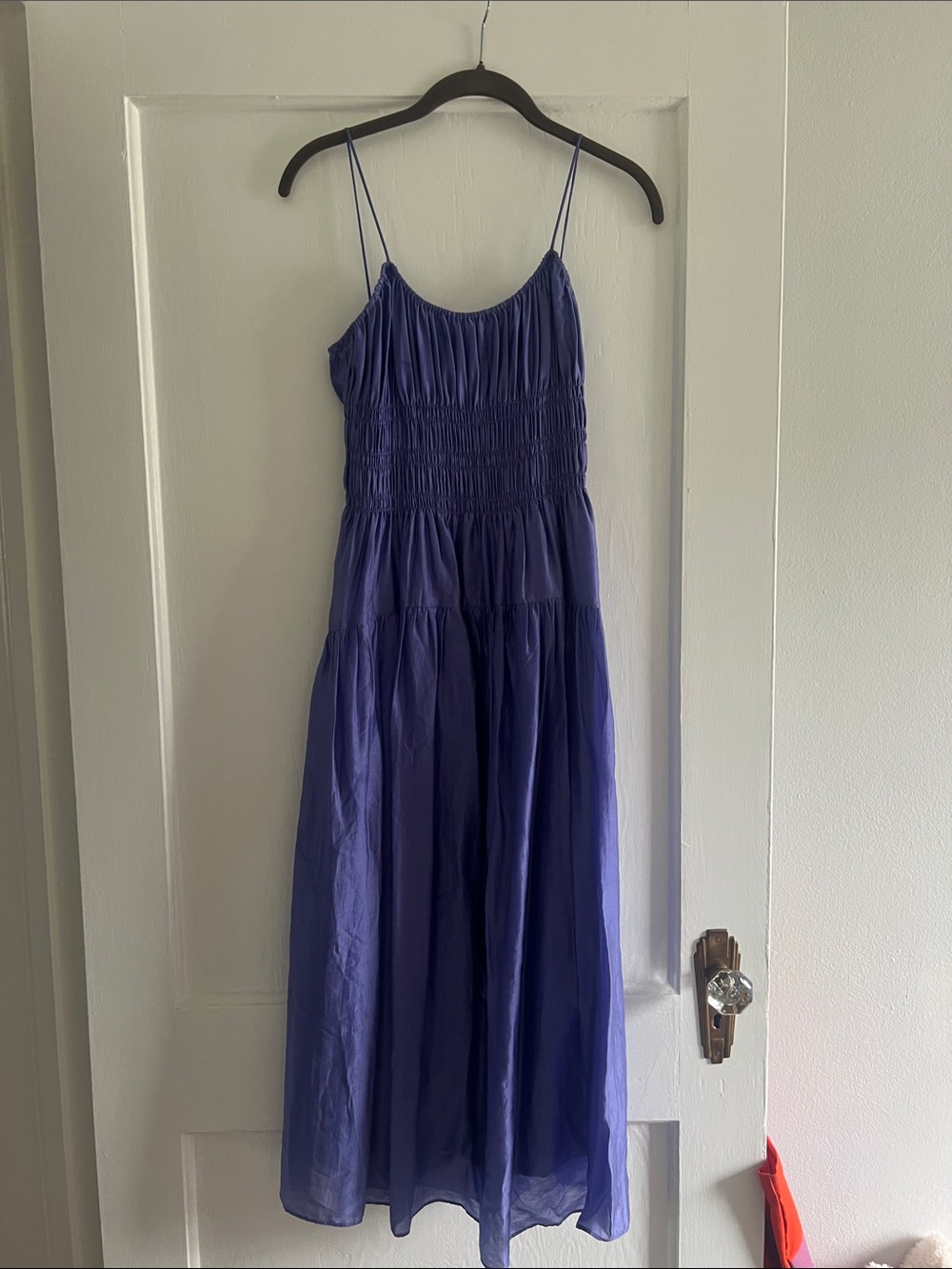 & Other Strories Purple Spaghetti Strap Midi Dress